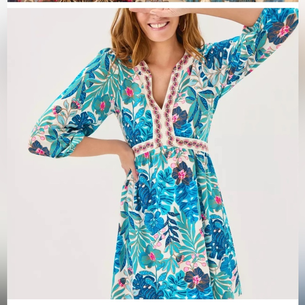 Lilly Pulitzer Wesley skirted romper. Size 4 NWT